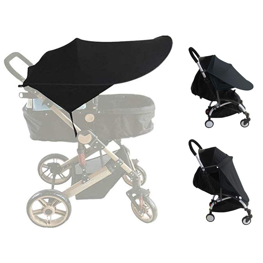 auvstar Baby Buggy Sun, Kinderwagen, Infant Kinderwagen Sonnensegel Baby Buggy schwarz Sun Shield, Sun Shield, Baby Buggy Autositz hat Ausgezeichneter UV-Schutz, sitable für Outdoor Reisen (Schwarz)