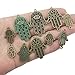iloveDIYbeads 38pcs Craft Supplies Antique Silver Bronze Hamsa Hand of Fatima Symbol Charms Pendants for Crafting, Jewelry Findings Making Accessory for DIY Necklace Bracelet (M141)