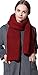 NEOSAN Women Men Winter Thick Cable Knit Wrap Chunky Warm Scarf Wine Red Hor