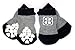 Petego Traction Control Indoor Socks for Dogs, Black/Gray, XX-Large, Set of 4