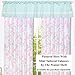 Pink and Mint Floral Window Drapery Panels - Set of Two 84 by 42 Inch Panels