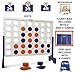 Rally and Roar Giant Wooden 4-in-a-Row, Complete Game Set with 42 Chips and Carry Bag, 3ft Wide