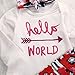 3PCS Newborn Baby Girl Top Romper+Pants Leggings Coming Home Outfits Set Clothes (0-3 Months, Arrow)