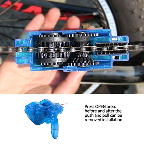 Goglor Bicycle Scrubber, Bike Chain Cleaner Brush Tool Motorcycle Set (3 Pieces) Bicycle Gears Rotating Washer Maintenance/Quick Cleaning Brush Kit for Mountain Road Cycling Bike All Type Chain Gear