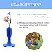 Bzonsmart Dog Toothbrush Stick Dental Care Brushing Stick, Natural Rubber Toothbrush for Large & Medium Dogs Pets (Blue)