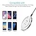 Wireless Charger, NXET QI Wireless Charging Pad for Apple iPhone X/iPhone 8/8 Plus, Samsung Galaxy Note 8/Note 5, S6 S7 Edge S8 S8+, Google Nexus 4/5/6 and All Qi-Enabled Devices (Clear)