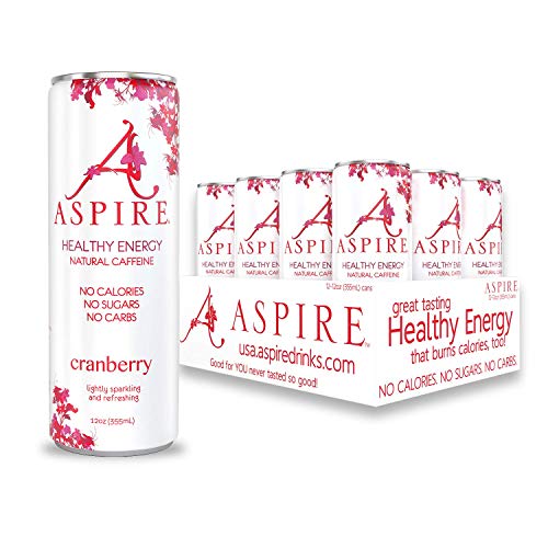 Aspire Healthy Energy Drinks, Cranberry, Sugar Free, Sparkling Energy