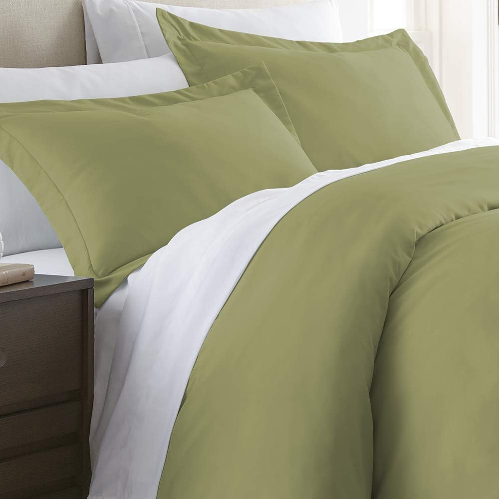 ienjoy Home Hotel Collection Soft Brushed Microfiber Duvet Cover Set, Queen, Sage