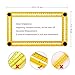 Multi Angle Measuring Ruler, Angle Template Tool- Measures All Angles Shapes, Function Universal Square Layout Tools Easy Use for Handymen, Builders, Craftsmen ABS Ruler (Yellow)