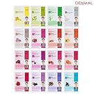DERMAL Collagen Essence Full Face Facial Mask Sheet, 16 Combo Pack B