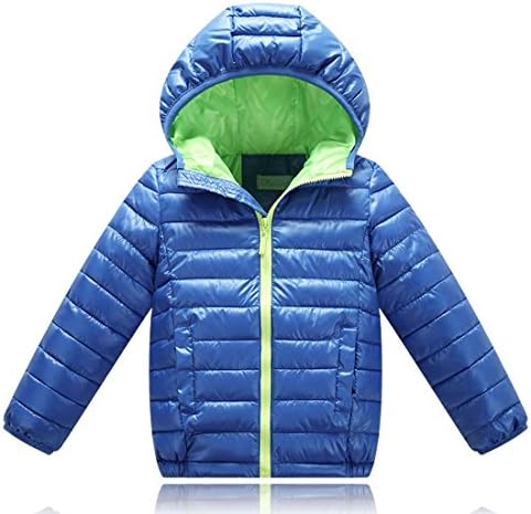 WENJHEN Kids Boys Girls Duck Down Winter Coat Hooded Children Warm Jackets Outerwear Zipper Snowsuit 4-13 Years