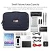 Electronic Organizer ATailorBird Travel Gadget Organizer Double Layer Storage Bag for 9.7 Inch iPad Cables Cord Phone Chargers Memory Cards Power Bank Flash Hard Drive ( Dark Blue,Large)