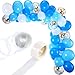 Tatuo 112 Pieces Balloon Garland Kit Balloon Arch Garland for Wedding Birthday Party Decorations (White Blue)