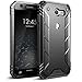 Poetic Revolution Galaxy J3 Emerge Rugged Case Cover Heavy Duty and Built-in Screen Protector for Samsung Galaxy J3 (2017) / J3 Prime/Amp Prime 2/ Express Prime 2 Black