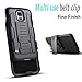 Galaxy S5 Case, Galaxy S5 Case, Starshop [Heavy Duty] Dual Layers Kickstand Case with [0.33m 9H Tempered Glass Screen Protector Included] and Locking Belt Clip (Black)