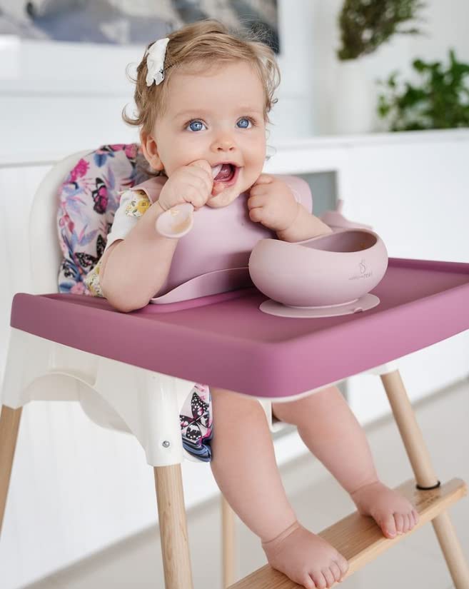 Nibble and Rest Woodsi Footsi Highchair Footrest for IKEA Antilop, Bamboo Wooden Footrest, Height Adjustable, High Chair Accessories,Suitable Footstool with Rounded Corners