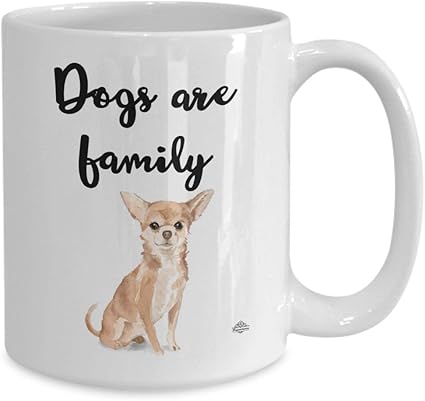 Amazon Co Jp チワワマグ チワワ コーヒーマグカップ 犬は家族 水彩画付き 犬好きの方へのギフト ホーム キッチン