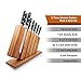 Premium Stainless Steel 12 Piece Kitchen Knife Set with Bamboo Wooden Block & Sharpener - Includes Chef, Santoku, Bread Knife, 6 Steak Knives & Paring Knife