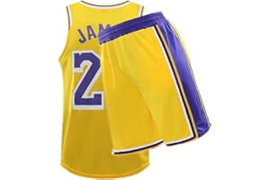 HUAXUES Basketball Jersey for Kids Fans Basketball Jersey Shorts Home/Away Sports Vest for Boys Girls Youth Set Fashion Gifts