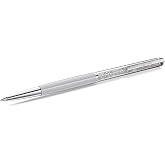 Swarovski Crystalline Silk ballpoint pen, White, White lacquered, Chrome Plated