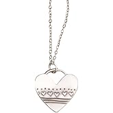 LISA LEONARD DESIGNS Pewter Row of Hearts Pendant Necklace in 18" Chain, Minimalists Jewelry, Dainty Necklaces, Necklaces For Women, Gift For Her