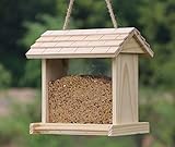 Gardirect Wooden Bird Seed Feeder Log Cabin Bird Feeder Import