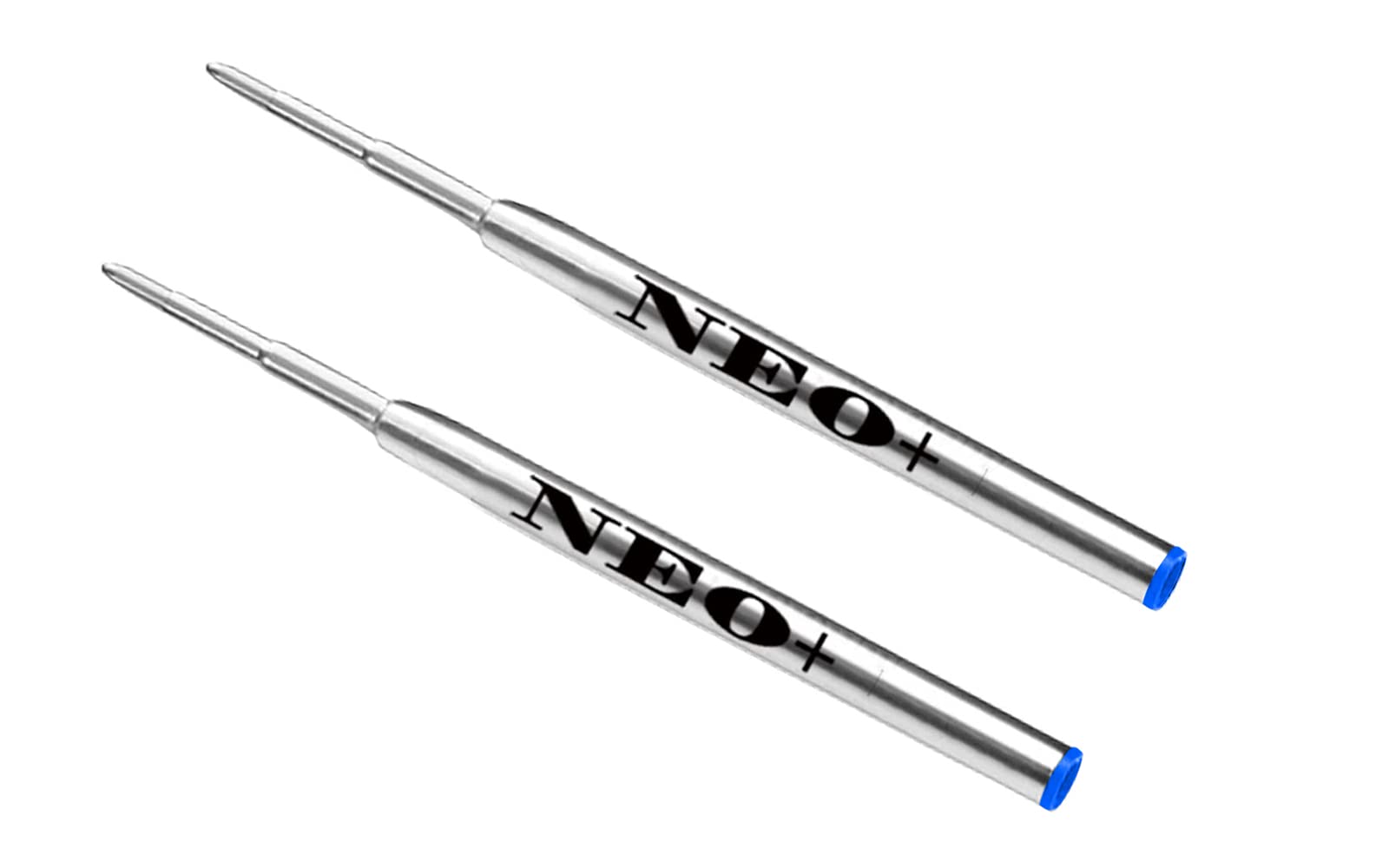 NEO+ Ballpoint Pen Refills Blue 1 mm Compatible with Montblanc Ballpoint Pens Medium Tip Smooth Writing Standard Length 9.8 cm Pack of 2