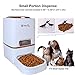 USDREAM Programmable 6L Automatic Pet Feeders with Voice Message Recording and LCD Screen Smart Dogs Cats Food Auto Dispenser Bowl Whitethumb 2