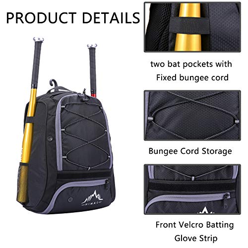Himal Outdoors Baseball Bag Bat Backpack for Baseball, TBall