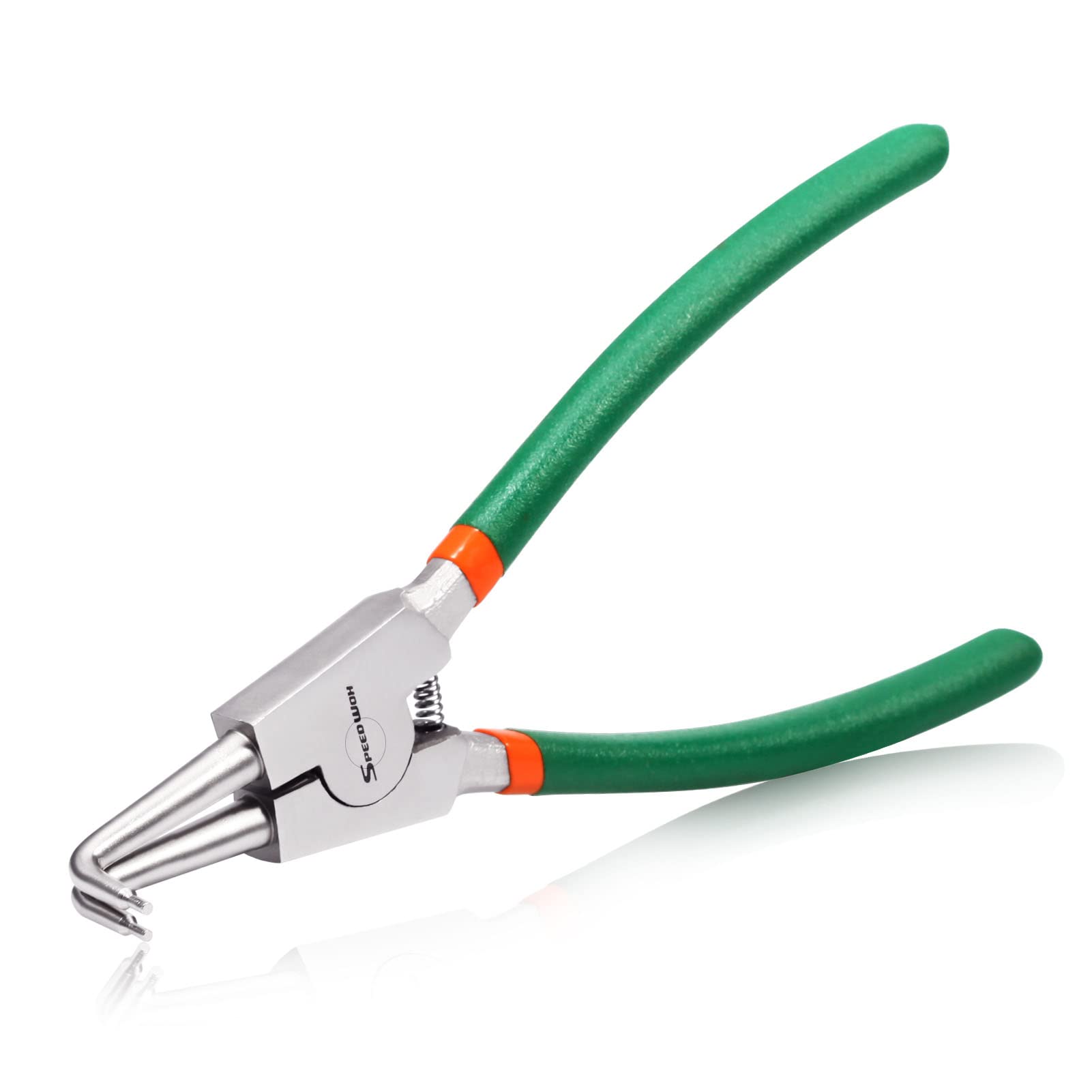 SPEEDWOX Circlip Pliers 9-Inch Snap Ring Pliers External Heavy Duty Precision Cir-Clip Retainer Ring Pliers Curved Jaw for Ring Remover Retaining
