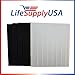 LifeSupplyUSA Complete Replacement Filter Set (1 True HEPA Air Cleaner + 4 Carbon Filters) Compatible with Winix Size 25 P450 B451 Filter E