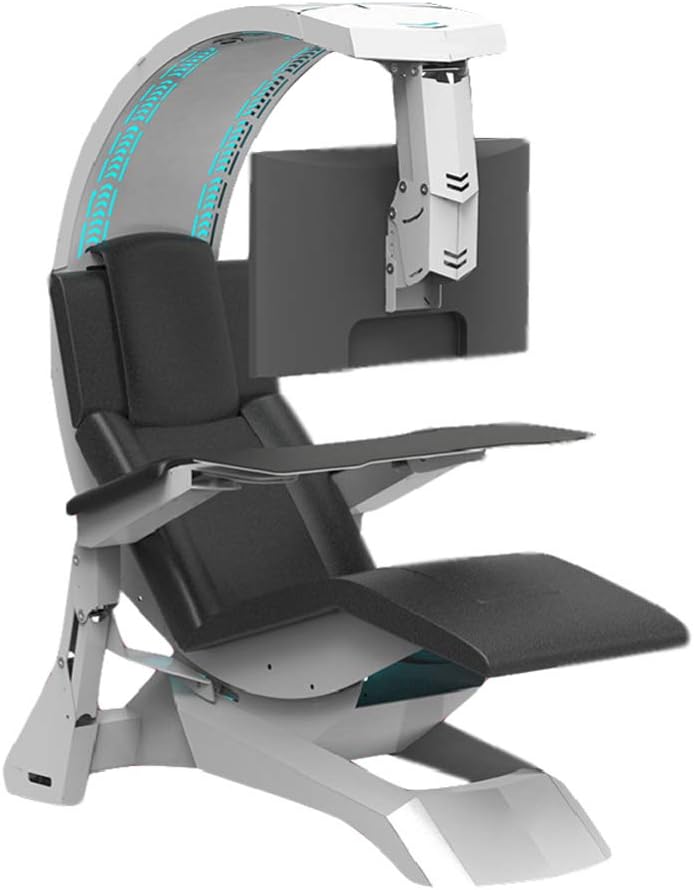 YLOVOW Gaming Chair, High Back Office Chair Desk Chair Racing Chair Reclining Chair Computer Chair PC Chair,White