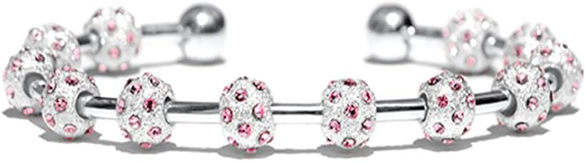 Chelsea Charles Count Me Healthy Crystal Journal Bracelet - Pink Peony