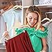 HOUSE DAY Velvet Skirt Hangers 24 Pack, Beige Velvet Pant Hangers with Adjustable Clips, Space Saving Slim Shorts Hanger, Heavy Duty Non Slip Clip Hanger for Pants, Skirts, Shorts