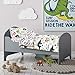 LANGRIA 4-Piece Dinosaur-Themed Toddler Bedding Set for Boys & Girls, Cartoon Print Style Kids Bed Set Includes Microfiber Comforter, Flat Sheet, Fitted Sheet and Reversible Pillowcase, Standard Size