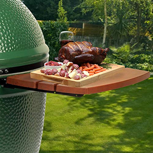 KAMaster Big Green Egg Side Shelves Composite HDPE Egg Mate for XLarge Big Green Egg 2 Shelves