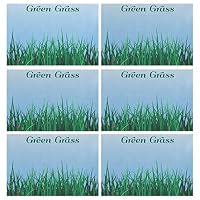 ANINILY Green Grass 12" x 18" Polyester placemat Heat-Resistant and Pollution-Resistant Kitchen Dining Set of 6