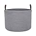 (XXL Light Grey) - XXL Cotton Rope Basket,Storage Woven Baskets for Blankets,Laundry, Towel,Nursery Basket by Braided Crown (XXL Light Grey)
