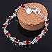 NYKKOLA Stunning Solid 925 Silver Beautiful Red Diamond Fashion Bracelet Chain