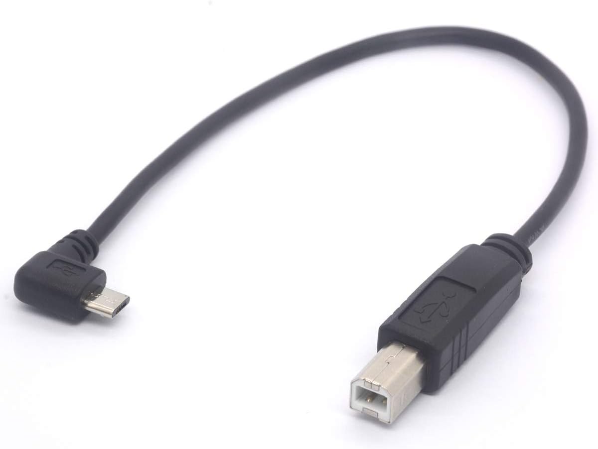 Tomost Angled Micro USB OTG to Standard USB B Type Printer for Scanner HD Extension Hard Disk (25cm) - Image 5