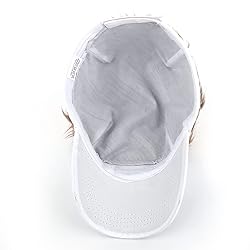 Unisex White Sun Visors Hat with Brown Fake Spiked