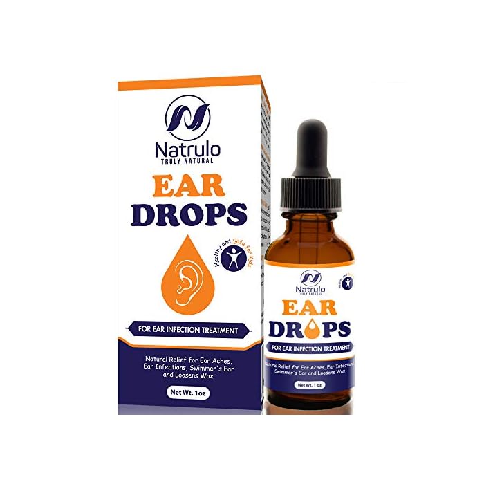 Natural Ear Drops for Ear Infection Treatment – Herbal Eardrops for Adults, Children & Pets – Relieves Ear Aches, Infections, Itchy Ears, Swimmer's Ear, & Loosens Wax – Kids Safe Treatment Made in USA