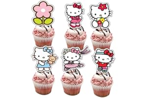 LOSEDE 24PCS Cake Toppers Cupcake Toppers Cake Decorations,Birthday Party Supplies Decorations(1)