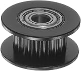 Kozelo 2GT Idler Pulley 5mm Bore 18mm OD 20 Tooth 6mm Belt Aluminium Black 2Pcs view 2