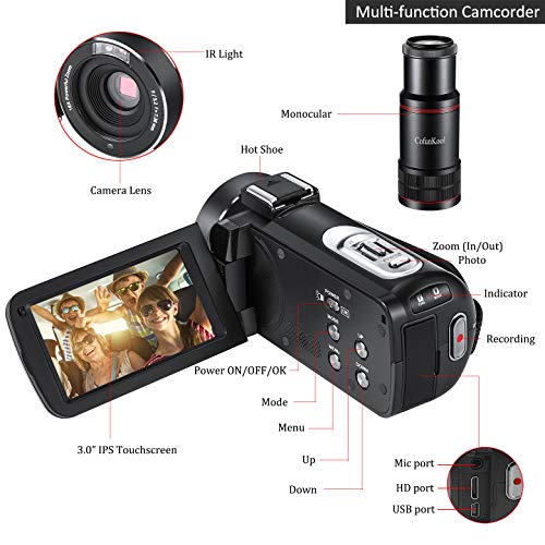 CHEAP CofunKool Camcorder 1080P Full HD Night Vision Digital Video