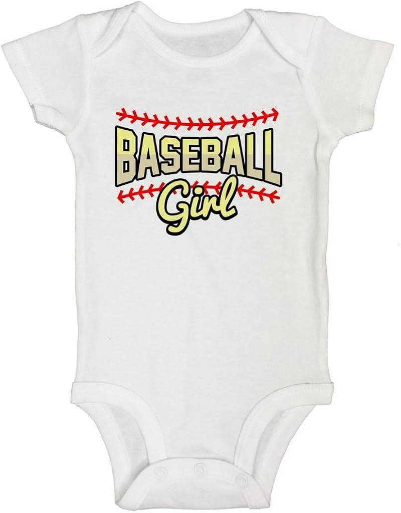 baby girl baseball onesie