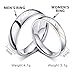 LineAve His Hers Couple Real Love Matching Heart Ring Mens Womens Wedding Band Stainless Steel