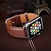LoHi Leather Watch Strap Replacement with Stainless Metal Buckle for iWatch Series 3 Series 2 Series 1 Sport and Edition 42mm Brown