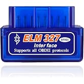 KVAEY OBDII Car Auto Diagnostic Scanner, ELM327 Automotive Bluetooth Scan Tool and Code Reader, Professional Car Bluetooth Engine Fault Code Reader, Universal Car Accessories (1 PCS)