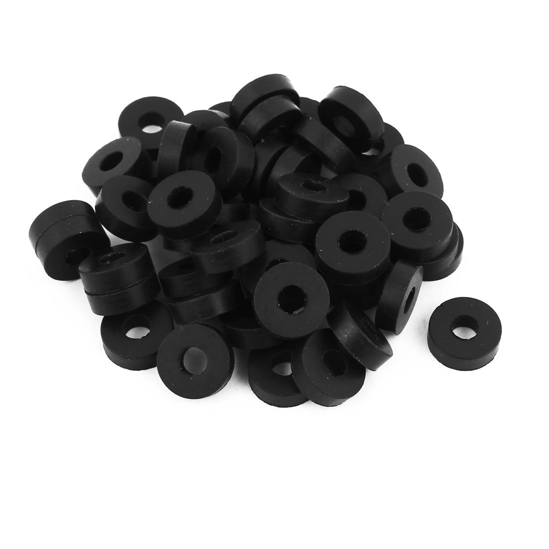 sourcingmap Rubber Flat Washers 13mm OD 5mm ID 4mm Thickness for Faucet Pipe Water Hose, Pack of 50